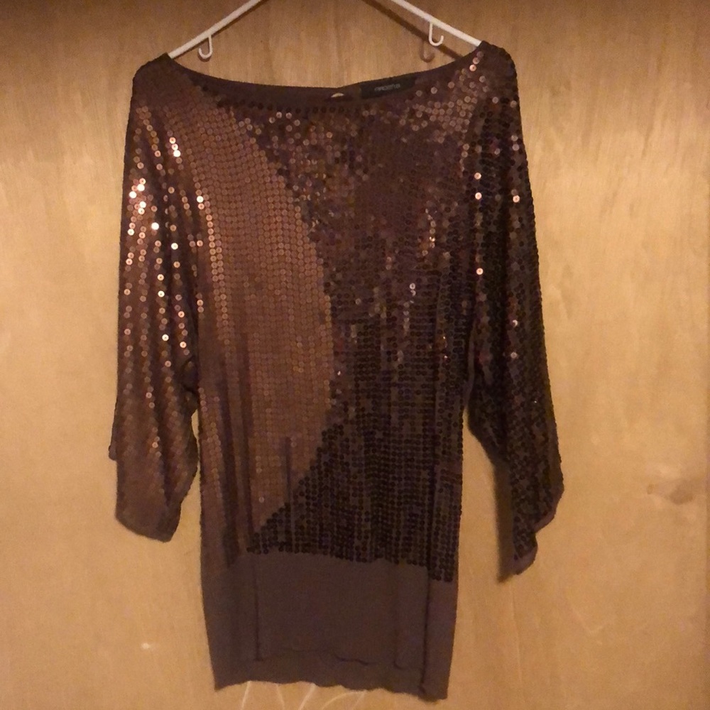 Sparkly brown sweater